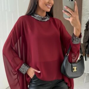 Special bloesje Liza (bordeaux)